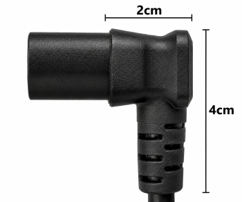 Καλώδιο δικτύου Αγγλίας τύπου G 10A σε C13 90°, 0.75mm², εγκεκριμένο: ASTA / SASO /HK και Singapore SM, μαύρο, μήκος 1.80m