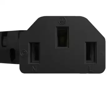 Netkabel Engeland UK type G 10A naar C13 90°, 0,75mm², goedgekeurd: ASTA /SASO /HK en Singapore SM, zwart, lengte 2,00m