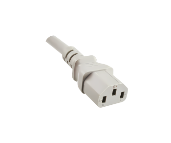 Mains cable England UK type G 13A to C13, 1.5mm², approval: ASTA /SASO /HK and Singapore SM, grey, length 2.50m