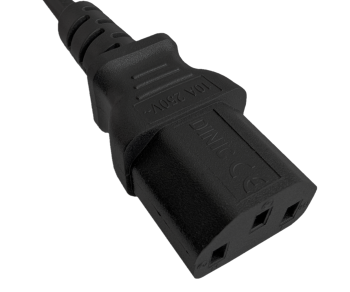 Netzkabel England UK Typ G 10A auf C13, 0,75mm², Zul.: ASTA /SASO /HK u. Singapore SM, schwarz, 1,80m