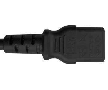 Netzkabel England UK Typ G 10A auf C13, 0,75mm², Zul.: ASTA /SASO /HK u. Singapore SM, schwarz, 1,80m