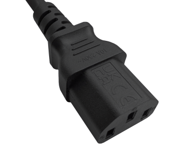 Мрежов кабел England UK тип G 10A към C13, 1mm², одобрение: ASTA, LSZH, черен, дължина 1,80m