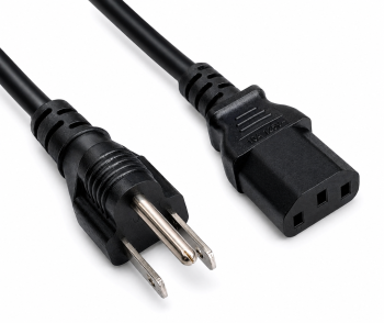 Cable de alimentación América EE.UU. NEMA 5 - 15P, tipo B a C13, AWG18, SVT, aprobaciones: UL/CSA, negro, longitud 1,00m
