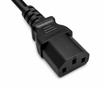 Cable de alimentación América EE.UU. NEMA 5 - 15P, tipo B a C13, AWG18, SVT, aprobaciones: UL/CSA, negro, longitud 1,00m