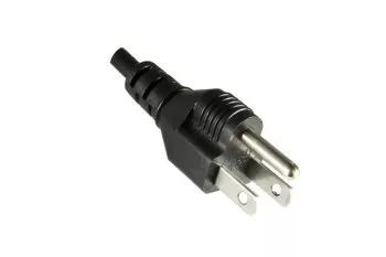 Power cable America NEMA 5-15P, type B to C13 90°, AWG18
