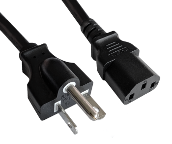 Cabo de alimentação América EUA NEMA 6-20P para C13, SJT 14/3C 105°C, preto, comprimento 2,00m