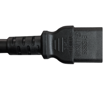 Cabo de alimentação América EUA NEMA 6-20P para C13, SJT 14/3C 105°C, preto, comprimento 2,00m