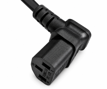 Cavo di rete America USA NEMA 5-15P, tipo B - C13 angolato in basso, AWG18, SVT, UL/CSA, nero, lunghezza 1,80 m