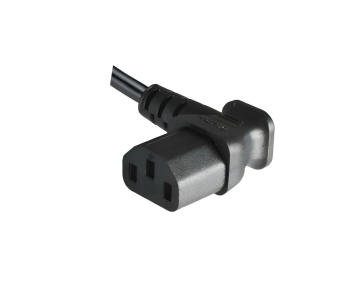 Netzkabel Amerika USA NEMA 5-15P, Typ B - C13 zur Seite gewinkelt,