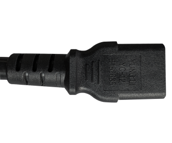 Cabo de rede eléctrica América EUA NEMA 5-15P, tipo B a C13, AWG14, SJTOW, aprovações: UL/CSA, preto, comprimento 3,00m