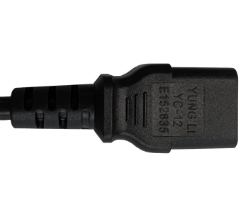 Netzkabel Amerika USA NEMA 5 - 15P, Typ B auf C13, AWG18, SJT, Zulassungen: UL/CSA, schwarz, Länge 3,00m