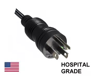 Netzkabel Amerika USA Typ B US NEMA 5-15P auf C13, HOSPITAL GRADE,
