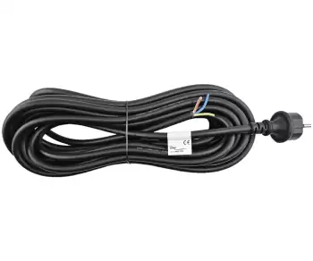 Netzkabel Gummi/Neopren 1.5 mm², CEE 7/7, Open-End 3cm abgemantelt, H07RN-F 3G, VDE, Länge: 10,00m