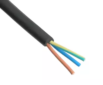 Netzkabel Gummi/Neopren 1.5 mm², CEE 7/7, Open-End 3cm abgemantelt, H07RN-F 3G, VDE, Länge: 10,00m