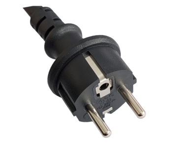 Netzkabel Gummi/Neopren 1.5 mm², CEE 7/7, Open-End 3cm abgemantelt, H07RN-F 3G, VDE, Länge 2,00m