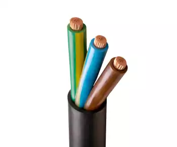 Netzkabel Gummi/Neopren 1.5 mm², CEE 7/7, Open-End 3cm abgemantelt, H07RN-F 3G, VDE, Länge: 10,00m