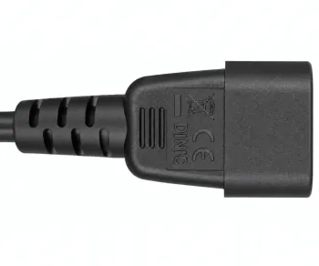 Cablu de rețea Elveția tip J la C14, 0,75mm², omologare: SEV, negru, lungime 0,30m