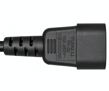 Καλώδιο δικτύου Ελβετίας τύπου J έως C14, 0,75mm², έγκριση: SEV, μαύρο, μήκος 0,30m
