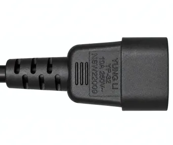 Cablu de rețea Elveția tip J la C14, 0,75mm², omologare: SEV, negru, lungime 0,30m
