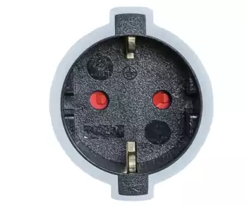 Schutzkontakt-Verlängerungskabel 1,5mm², CEE 7/7 90° auf CEE 7/3, Stecker auf Buchse, weiß, Länge 5m