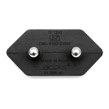 Cabo de alimentação Índia, tipo C, conforme a norma IEC 60320 C7, BIS, 1,80 m, 0,75 × 2, Adela