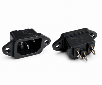 DINIC IEC 60320-C14 Einbaubuchse zum Schrauben, 10 A, 250 V~, Bulk Verpackung