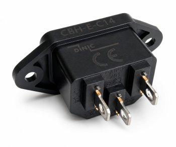 DINIC IEC 60320-C14 Einbaubuchse zum Schrauben, 10 A, 250 V~, Bulk Verpackung