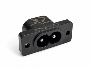 DINIC IEC 60320-C8 Einbaubuchse zum Schrauben, 2,5 A, 250 V~, Bulk Verpackung