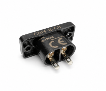 DINIC IEC 60320-C8 Einbaubuchse zum Schrauben, 2,5 A, 250 V~, Bulk Verpackung