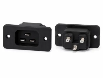 DINIC IEC 60320-C20 Einbaubuchse zum Schrauben, 16 A, 250 V~, Bulk Verpackung