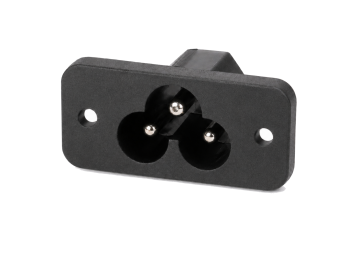 DINIC IEC 60320-C6 Einbaubuchse zum Schrauben, 2,5 A, 250 V~, Bulk Verpackung