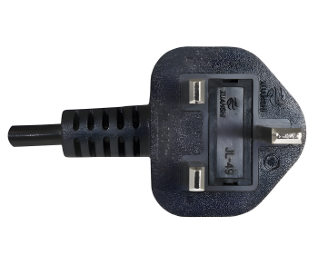 Cable de red Inglaterra UK tipo G 3A a C7, 0,75 mm², homologación: BSI, UKCA, negro, longitud 1,80 m