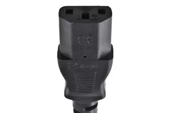 Power cord England UK type G 10A to C13, 0,75mm², approval: BSI Kitemark, black, length 1,80m