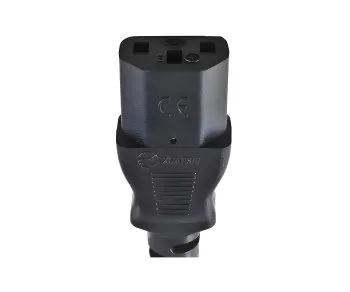 Mains cable England UK type G 10A to C13, 0.75mm², approval: BSI Kitemark, UKCA, black, length 1.80m