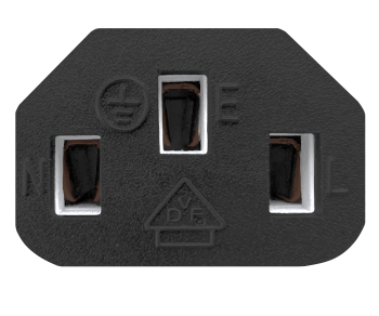 Cabo de rede England UK tipo G 10A para C13, 0,75mm², aprovação: BSI Kitemark, UKCA, preto, comprimento 1,80m