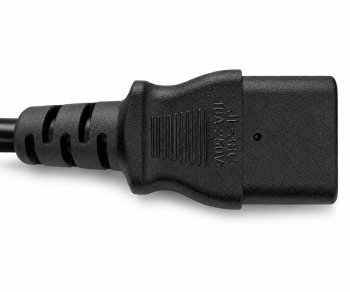 Καλώδιο δικτύου Αγγλίας τύπου G 10A σε C13, 0.75mm², έγκριση: BSI Kitemark, UKCA, μαύρο, μήκος 1.80m