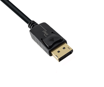 DisplayPort auf HDMI Kabel, DP 20pol auf HDMI Stecker, Auflösung max. 1920x1080p bei 60Hz, schwarz, DINIC Box mit Euroloch, 2,00m