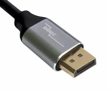 DINIC Premium Displayport to HDMI cable, 1m 4K@60Hz, 3D, HDR, 1x DP to 1x HDMI plug, box