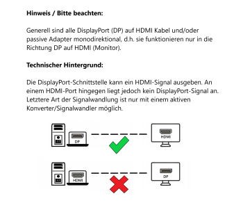 DisplayPort auf HDMI Kabel, DP 20pol auf HDMI Stecker, Auflösung max. 1920x1080p bei 60Hz, schwarz, DINIC Box mit Euroloch, 2,00m