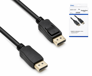 DisplayPort 1.4 kabel, 2x DP moški, 8K, škatla, 1m Podpira 8K/60Hz, 32.4Gbps, črna