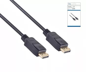 DisplayPort 1.4 Kabel, 2x DP Stecker, 8K, Box, 1m Unterstützung 8K/60Hz, 32.4GbpS, schwarz