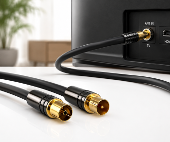 Cavo antenna premium 120dB da spina coassiale a presa, DINIC Dubai Range, nero, blister DINIC, lunghezza 3,00m
