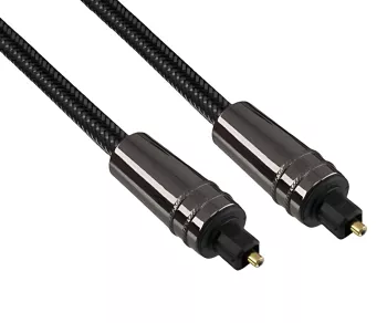 Premium Toslink cable male to male, DINIC Dubai Range, black, DINIC box with Euro hole, length 2.00m