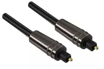 Premium Toslink Kabel Stecker auf Stecker, Dubai Range, schwarz, DINIC Blister, Länge 2,00m