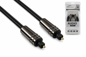 Premium Toslink cable male to male, Dubai Range, black, DINIC blister, length 5.00m