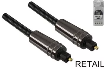 Premium Toslink cable male to male, Dubai Range, black, DINIC blister, length 5.00m