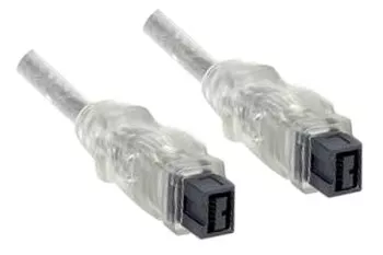 Cablu FireWire cu 9 pini, cablu de conectare IEEE 1394b, transparent, 2,00m