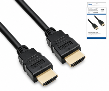 HDMI Kabel 19-pol A auf A Stecker, High Speed, Ethernet-Channel, 4K2K@60Hz, schwarz, Länge 1,00m, Box