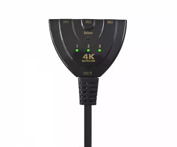 Scatola di commutazione automatica 3 a 1 HDMI, DINIC Box 3 dispositivi con connessione HDMI ad es. a 1 televisore, DINIC Box con foro europeo