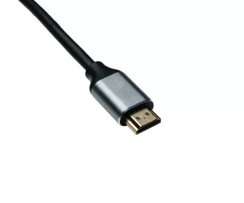 Cabo HDMI 2.1, caixa de alumínio com 2x fichas, 1m 48Gbps, 4K@120Hz, 8K@60Hz, 3D, HDR, caixa DINIC